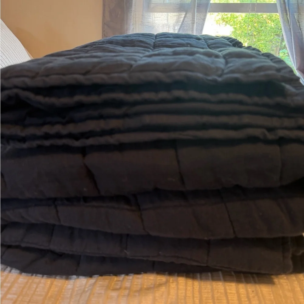 Quince European Linen Box Quilt Set, Twin